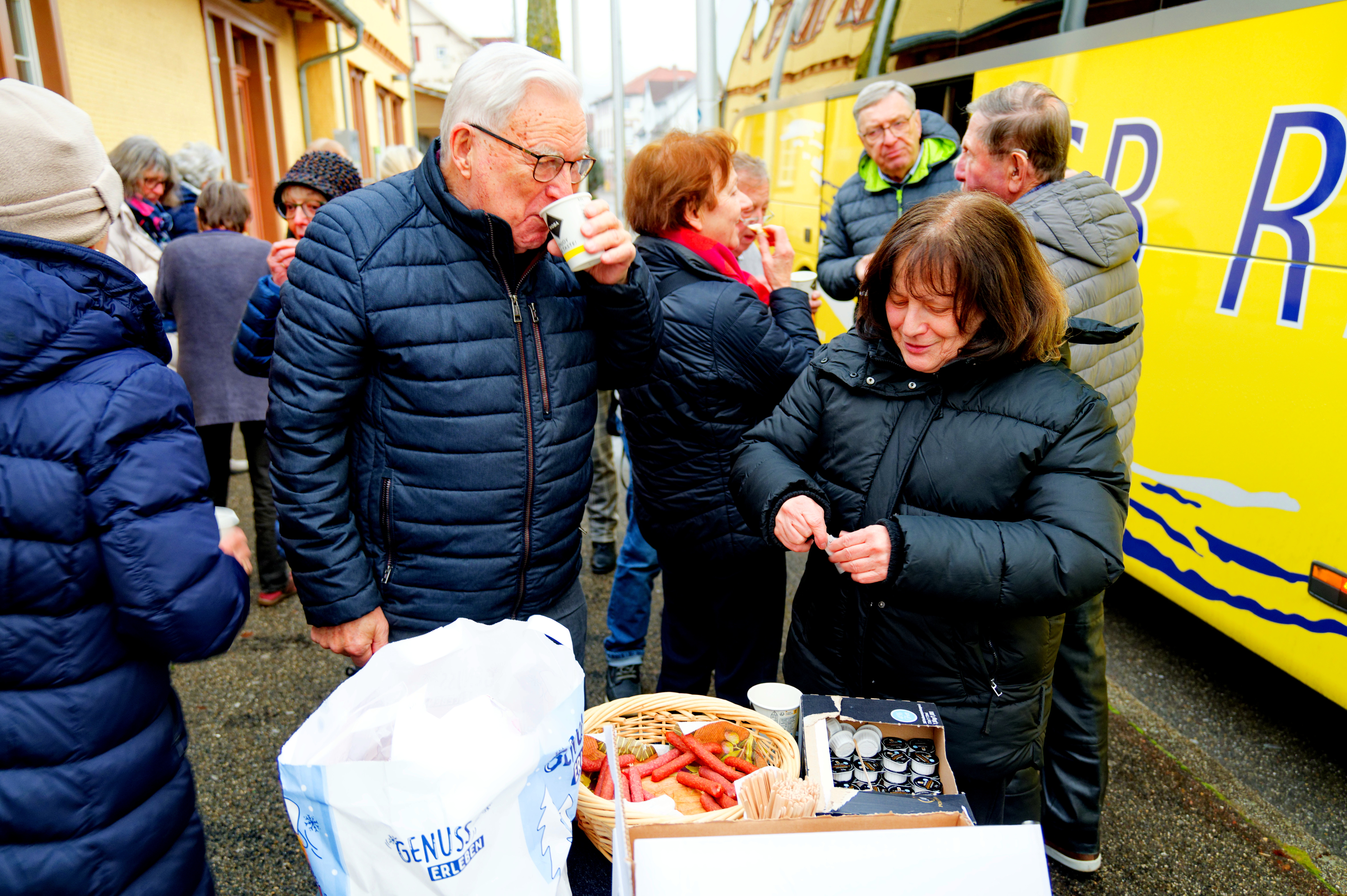 Frühstückshalt in Münsingen